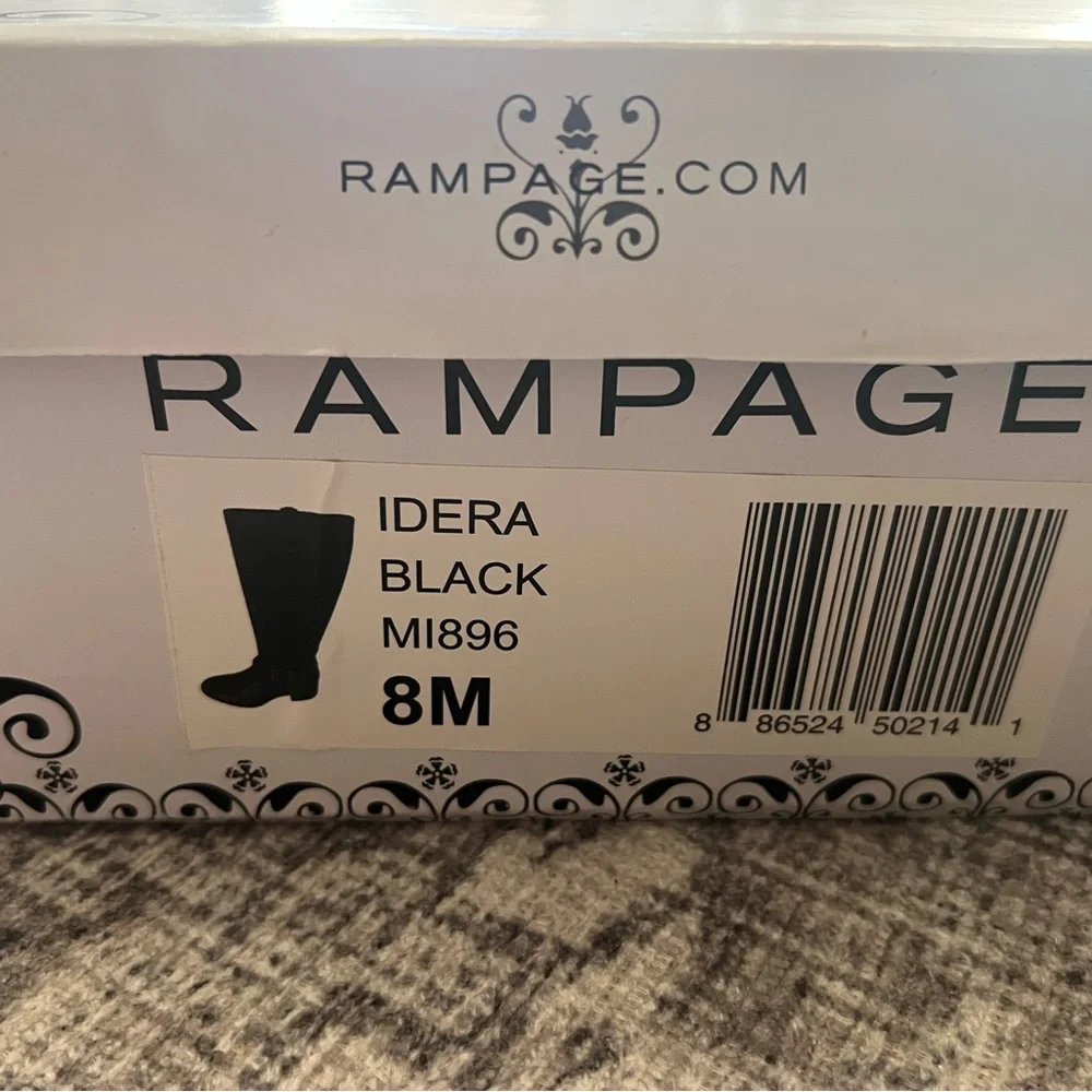 Rampage Black Knee-High Women’s Boots Size 8 - Picture 6 of 6